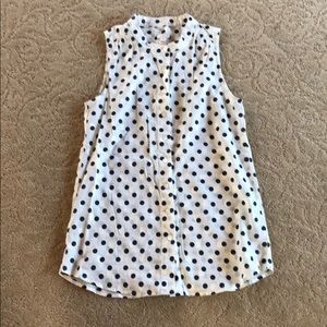 J. Crew sleeveless button down blouse